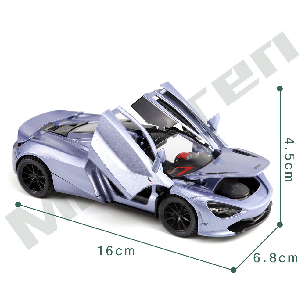 Alloy simulation model toy 1/32 McLaren 720S Sound and Light Rebound Sports car children's toy car, exclusively for export details Picture