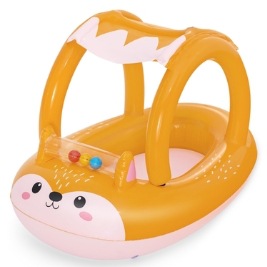 Bestway children's inflatable swimming ring ride, water play children's boat, children's water float bed, baby ride Item Picture