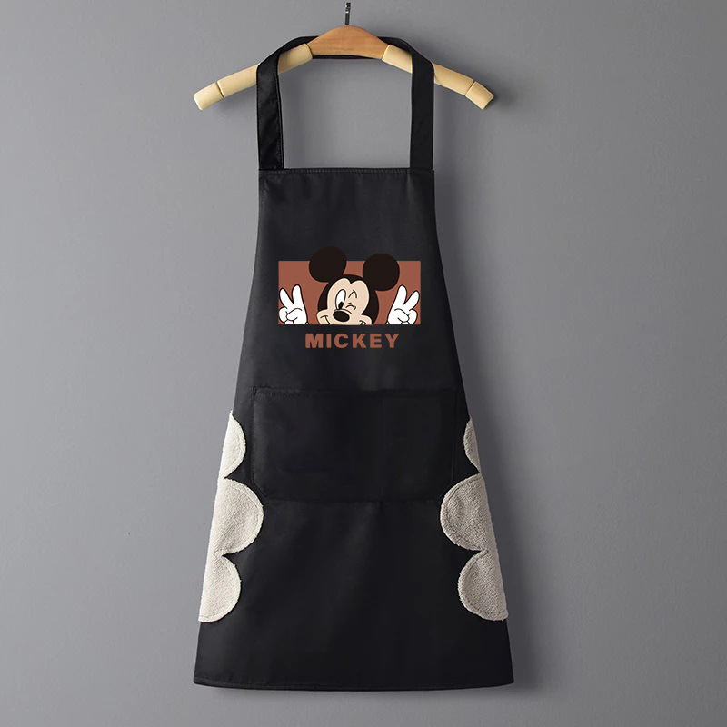 Thickened apron, kitchen and household waterproof and oil-proof cover, wear-resistant waistband, one work uniform, washable hand, one-piece apron Specification image