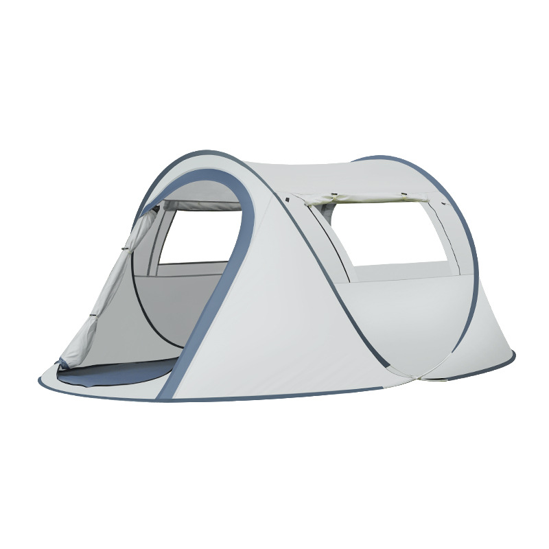 Tent camping outdoor 3-4 people waterproof thickened portable, no installation required, one-second quick-opening fully automatic boat-shaped tent Item Picture