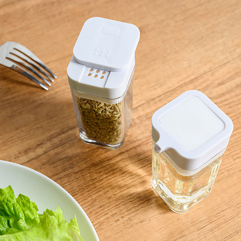 Simple Kitchen Small Packaging Solid Liquid Seasoning Bottle Small Oil Pot Transparent Measurement Control Salt Moisture-Proof Seasoning Tank Specification drawing