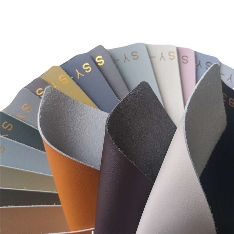 纳帕纹超纤P/1.2mm厚白底实物图