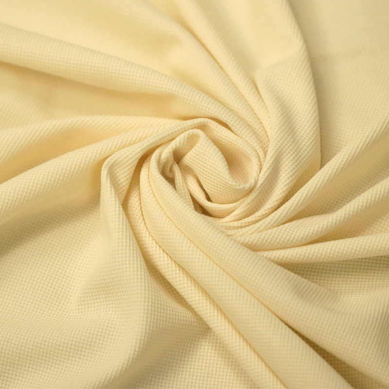 200g cotton-like waffle fabric in stock for sweatshirts, small square teak sports fabric, knitted fabric for spring and summer details Picture
