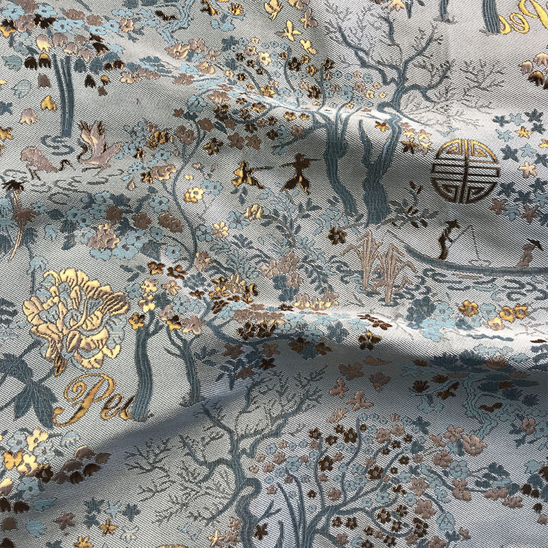绸缎布织锦缎/领带面料/提花/宋锦/马面裙面料产品图