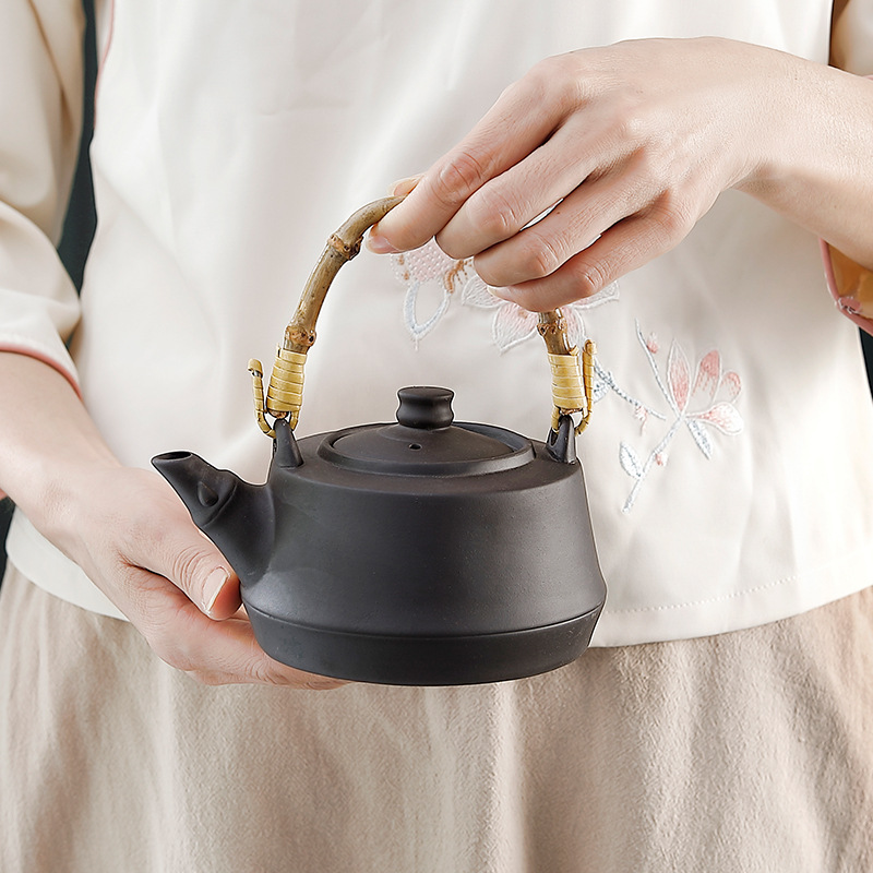 围炉煮茶茶壶家用室内大容量碳烤壶电陶炉陶瓷煮茶壶户外煮水壶
