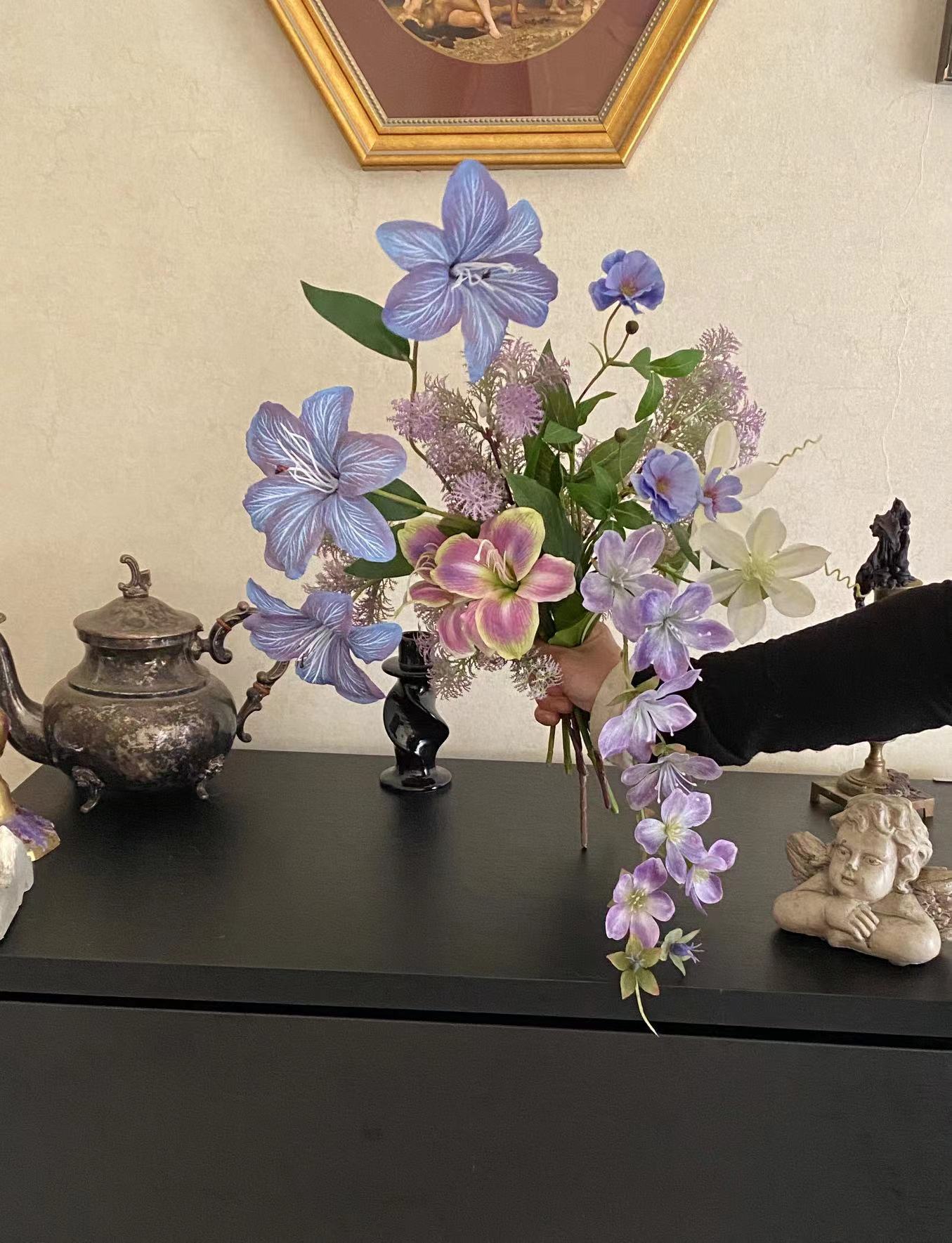 莫奈花园紫色仿真花网红拍照打卡造景diy布置橱窗软装搭配假花详情6