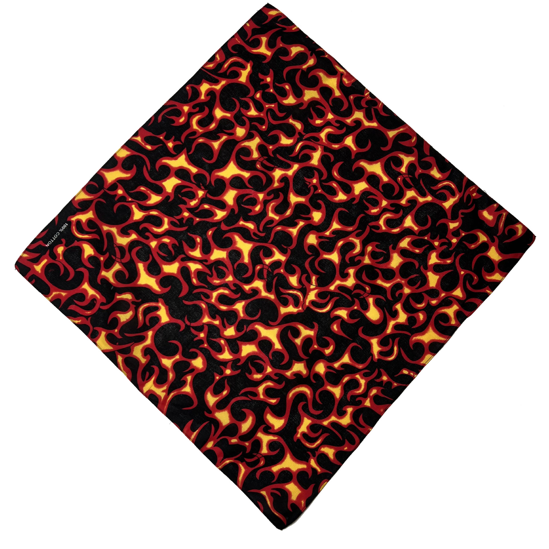 Factory direct sales of trendy cycling headscarves, big flame Korean outdoor sports hiphop square scarves in stock Application Scenario