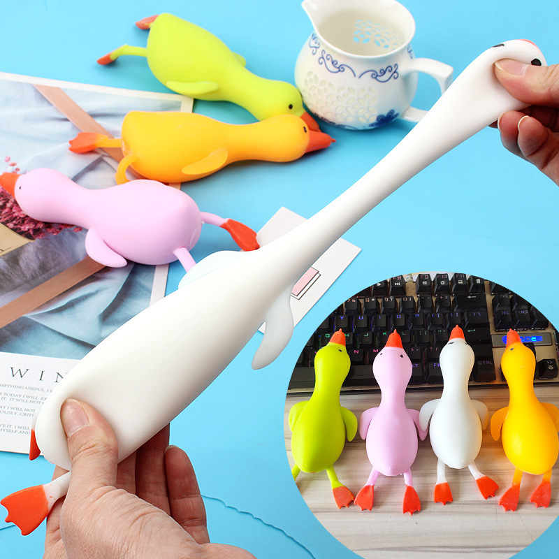 新款捏捏乐鸭子拉拉乐面粉鸭发泄减压玩具创意儿童礼品地摊货源厂