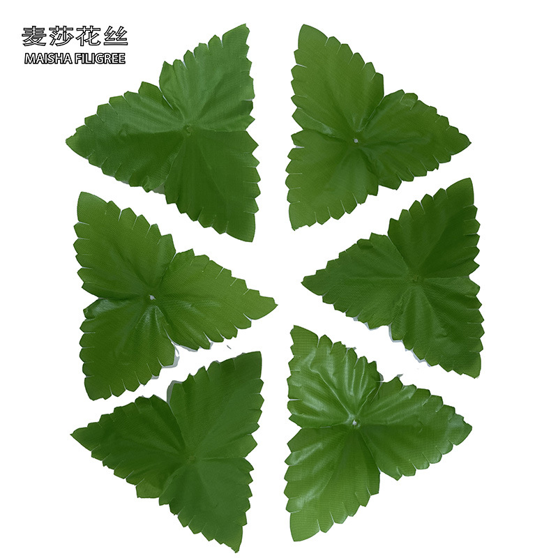 仿真花百搭叶子丝印叶子花托三角叶装饰配件仿生花卉详情6