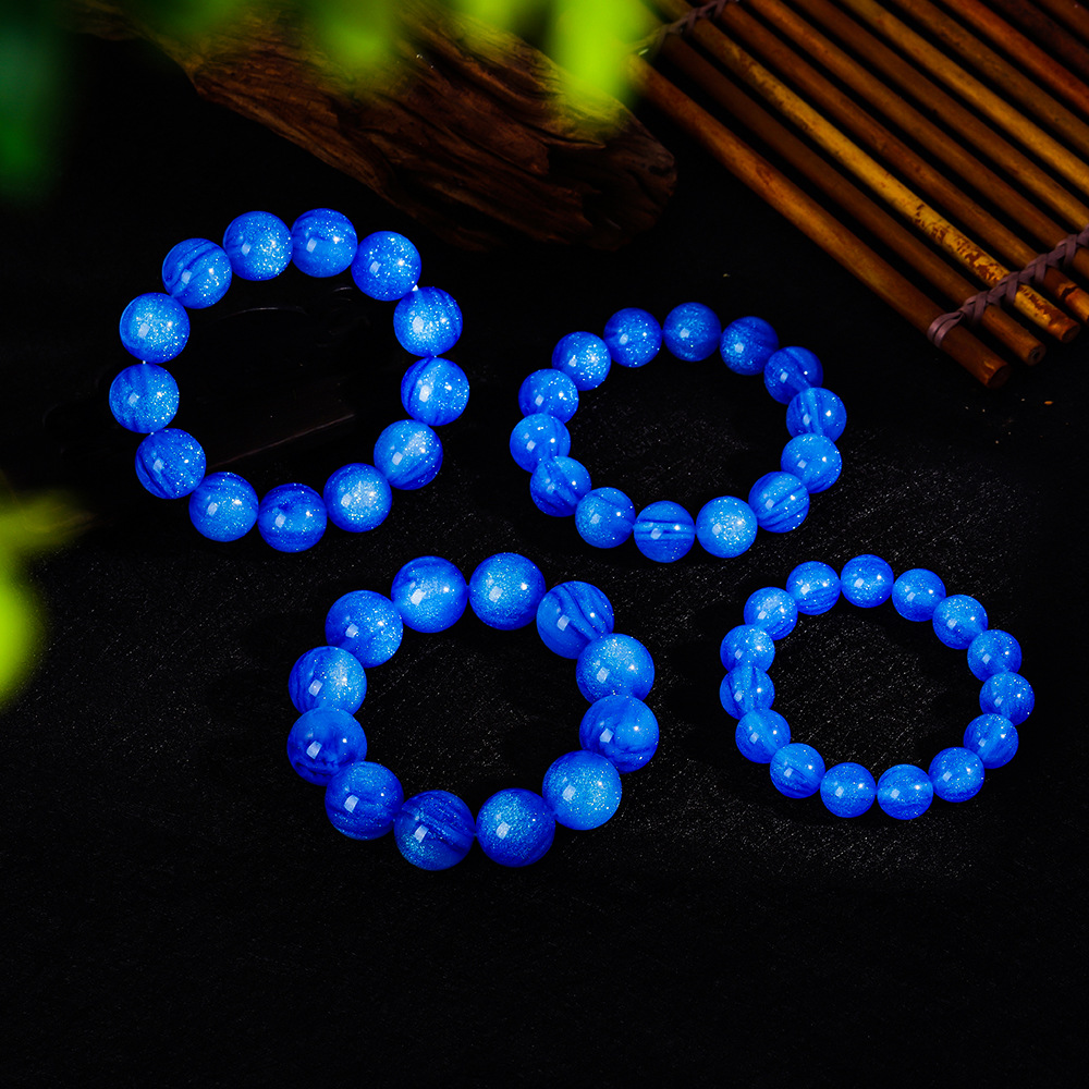 爆款星空蓝手串 男女通用手链 手工diy材料 义乌配饰 厂家批发