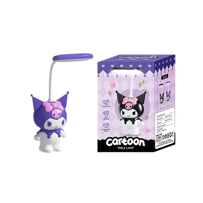 The popular cartoon Little Ou LED desk lamp with USB charging, mini folding, two-level dimming, night light display and eye-protecting lamp for students in Thailand and Vietnam Item Picture