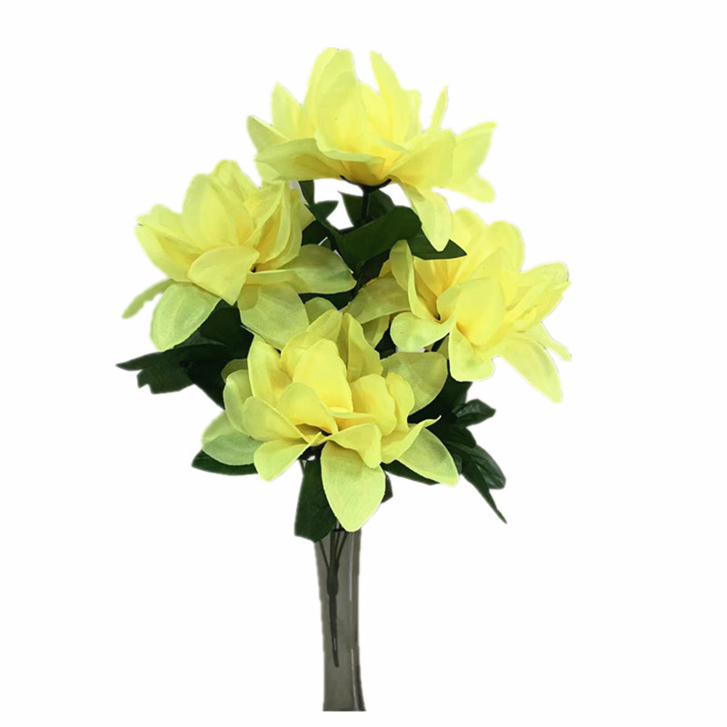 Wholesale of artificial chrysanthemums for the Qingming Festival, plastic silk flowers for tomb-sweeping, funeral supplies, cemetery flowers for tomb-sweeping, and artificial flowers Specification image