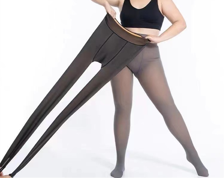 Air Sister Grey And Fleece Thick Leggings 20 Spring And Autumn Thin True Skin One Piece Of Pants Step On The Foot Fake Meat Female Pantyhose Application Scenario