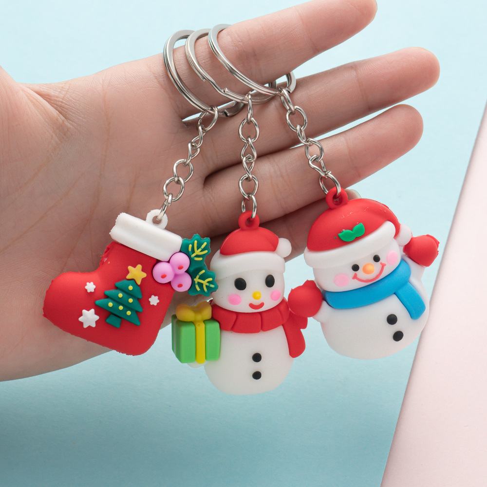 Christmas keychains, cute Christmas pendants, Santa Claus Christmas tree keychains, pendants, figurines, small gifts to be given Specification image