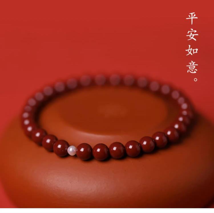 高含量天然真朱砂手串女ins风女式虎年本命年葫芦紫金砂手链女款详情12