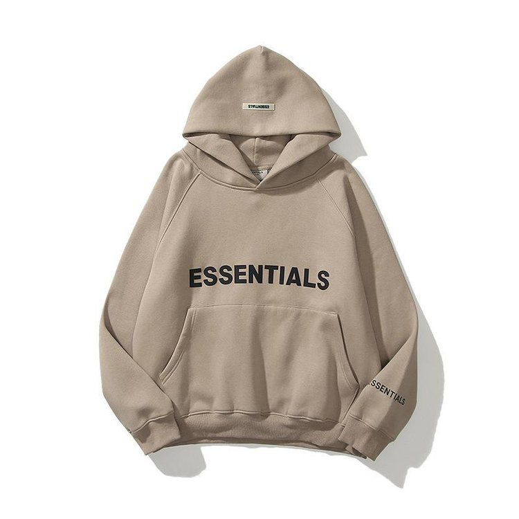essentlals卫衣男重磅修身套头卫衣字母上衣