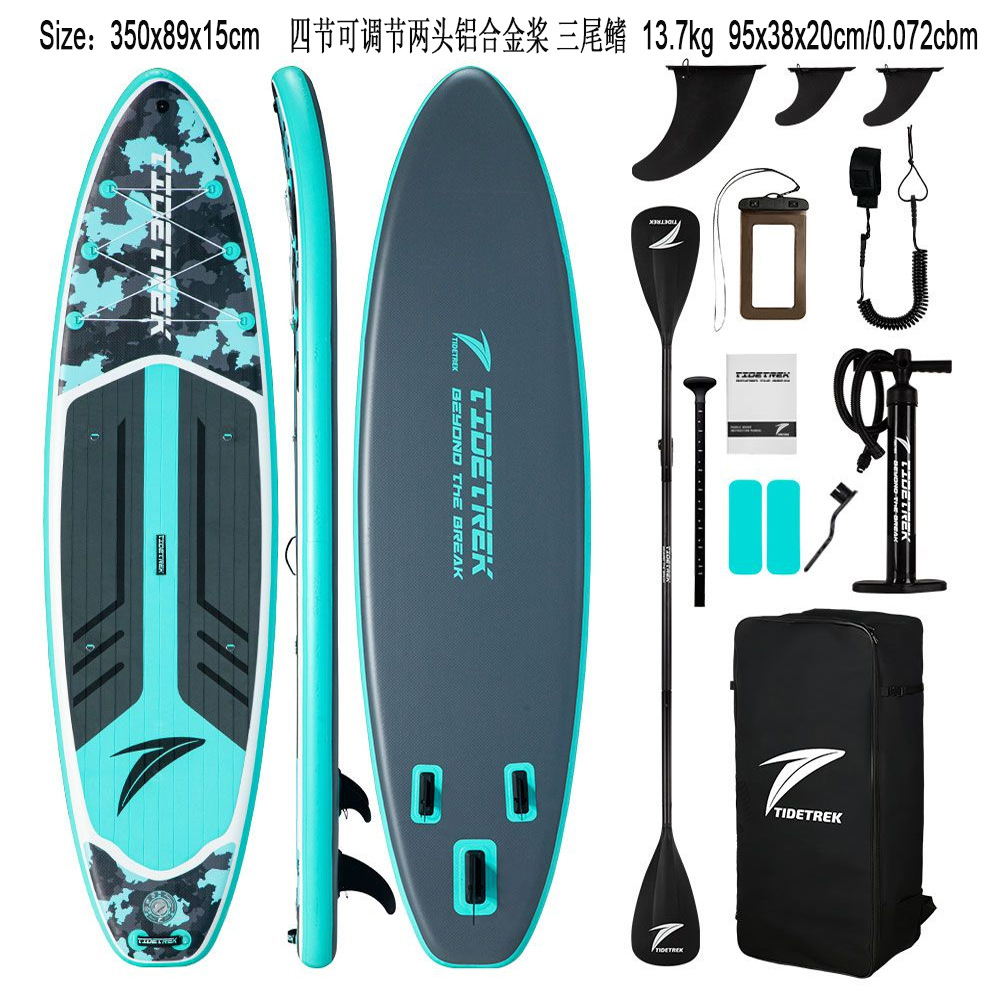 Green Light Forest Inflatable Stand-up Paddleboard Set with accessories, backpack, adjustable paddle, SUP surfboard pic 22