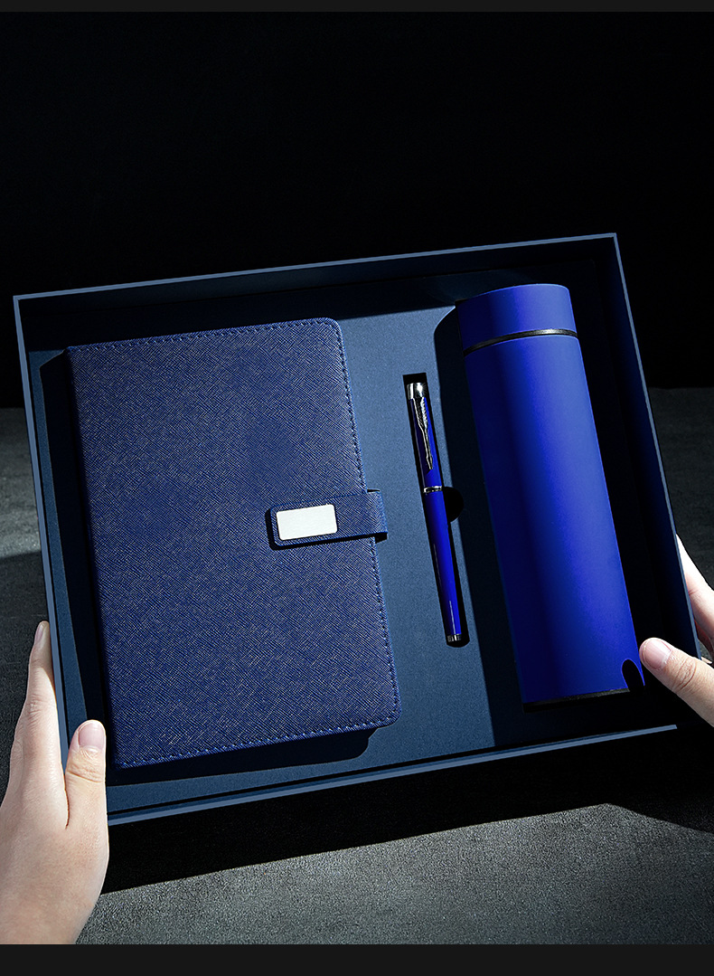 Customized corporate business gift set, buckle notebook gift box set, can print logo, meeting record notebook pic 21