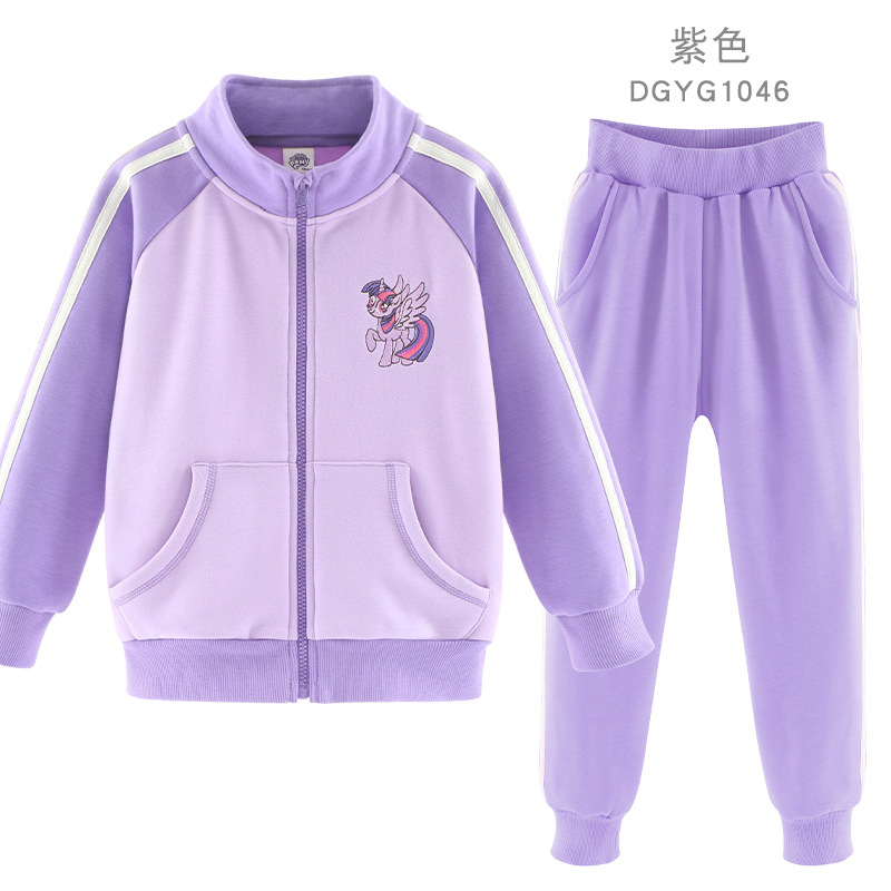 Girls' fleece suits, children's sportswear, autumn clothes, thickened hoodies and sweatpants for older kids, girls' autumn and winter children's coats Application Scenario
