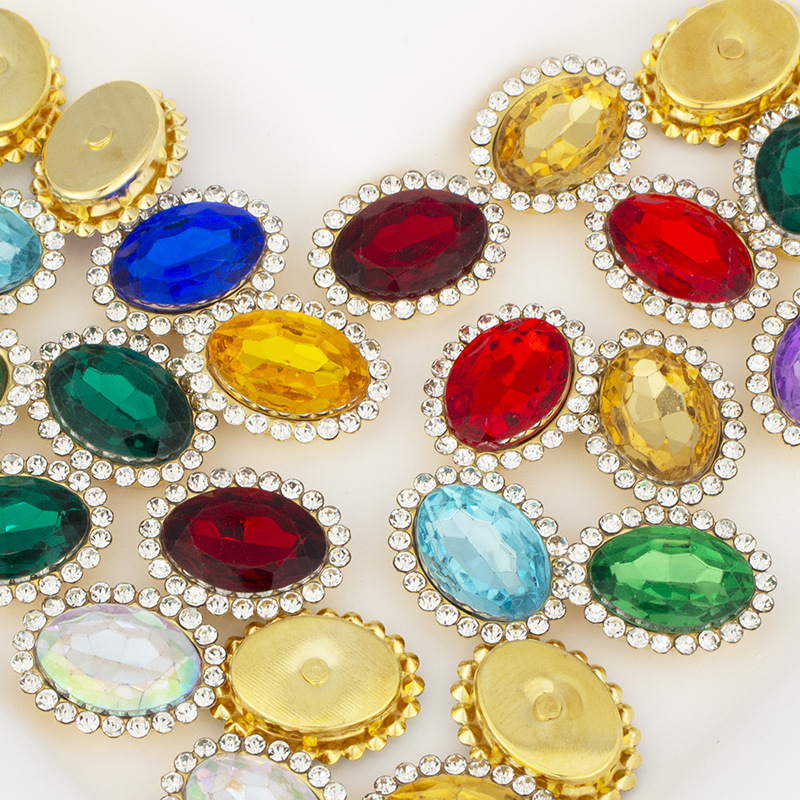 Acrylic flower plate, claw drill, oval hand-sewn drill, sunflower dot drill, DIY hair band, accessory parts, clothing accessories