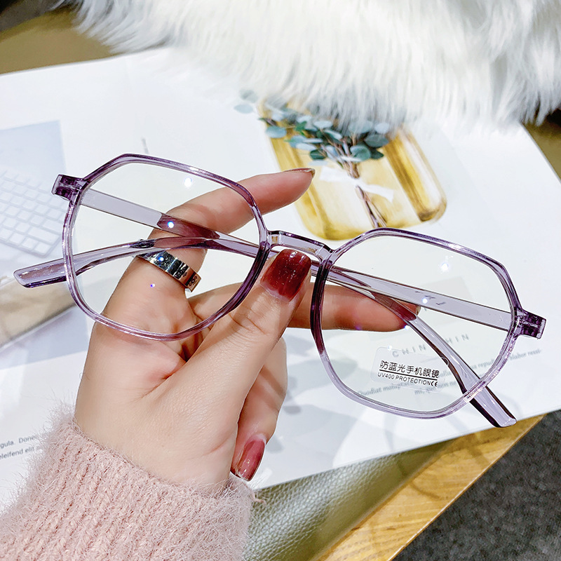 New anti-blue light reading glasses for men, popular online celebrities, slimming, polygonal, fashionable and elegant. Wholesale reading glasses for mothers and women details Picture