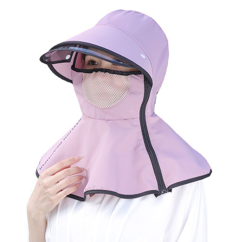 Rotating Lens Sunshade Hat Women's Summer Large Sunblock Shawl Face Picking Tea Hat Outdoor Uv Protection Hat Item Picture