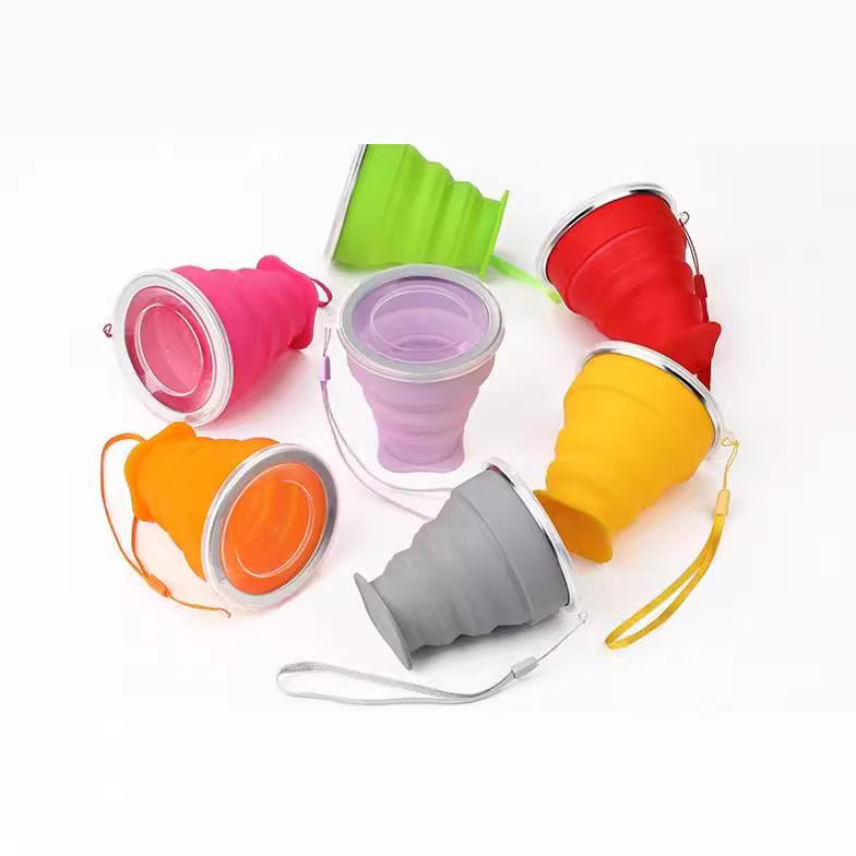 Outdoor Portable Silicone Folding Cup Multifunctional Telescopic Cup Silicone Mouthwash Folding Cup Silicone Folding Cup Item Picture