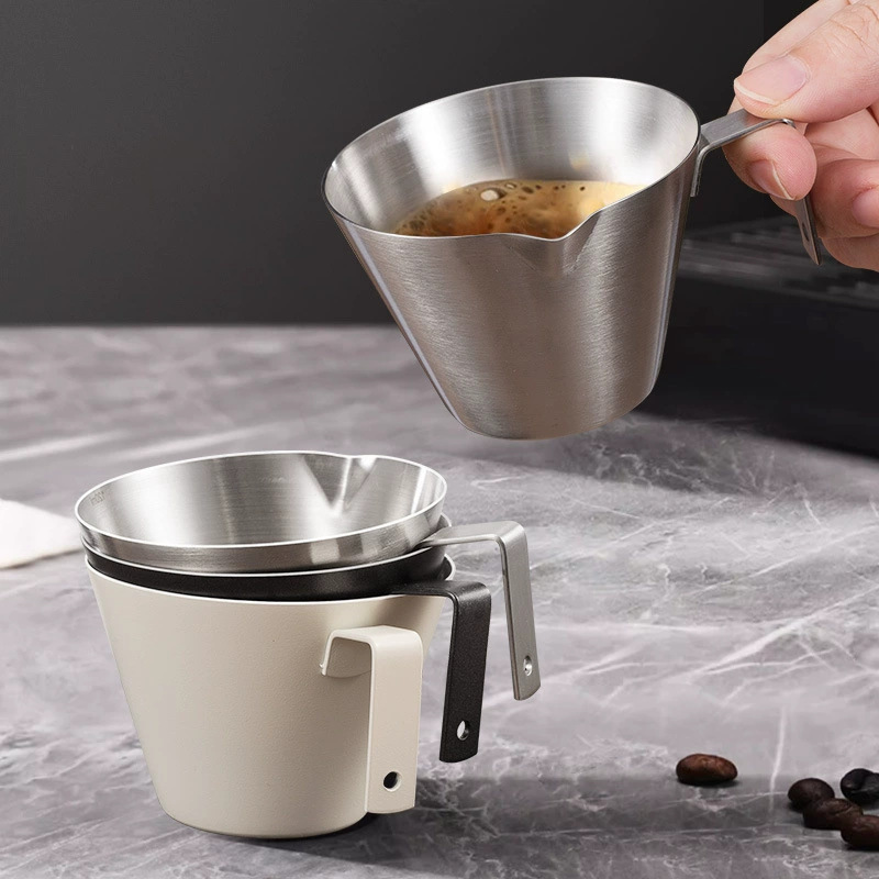 304 stainless steel measuring cup, espresso cup, ounce cup, colored extraction cup with scale, 100ml small measuring cup Specification image