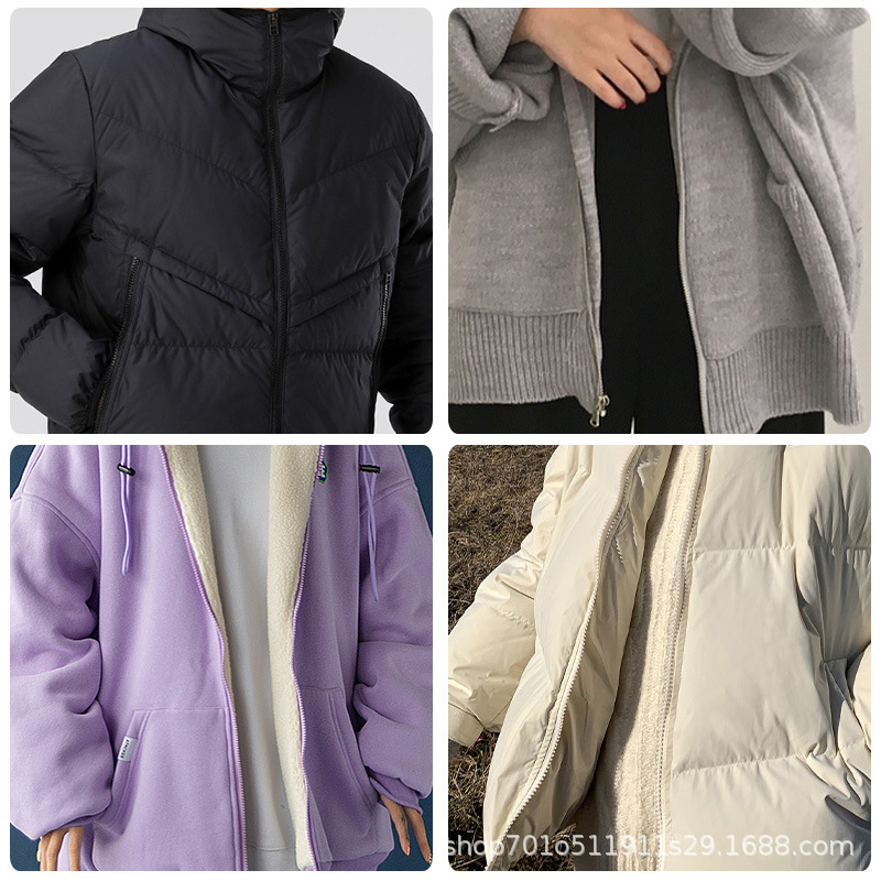 Wholesale of No. 5 resin zipper double-head and double-tail clothes, jackets, sleeping bags, zippers in color, 80-150cm details Picture