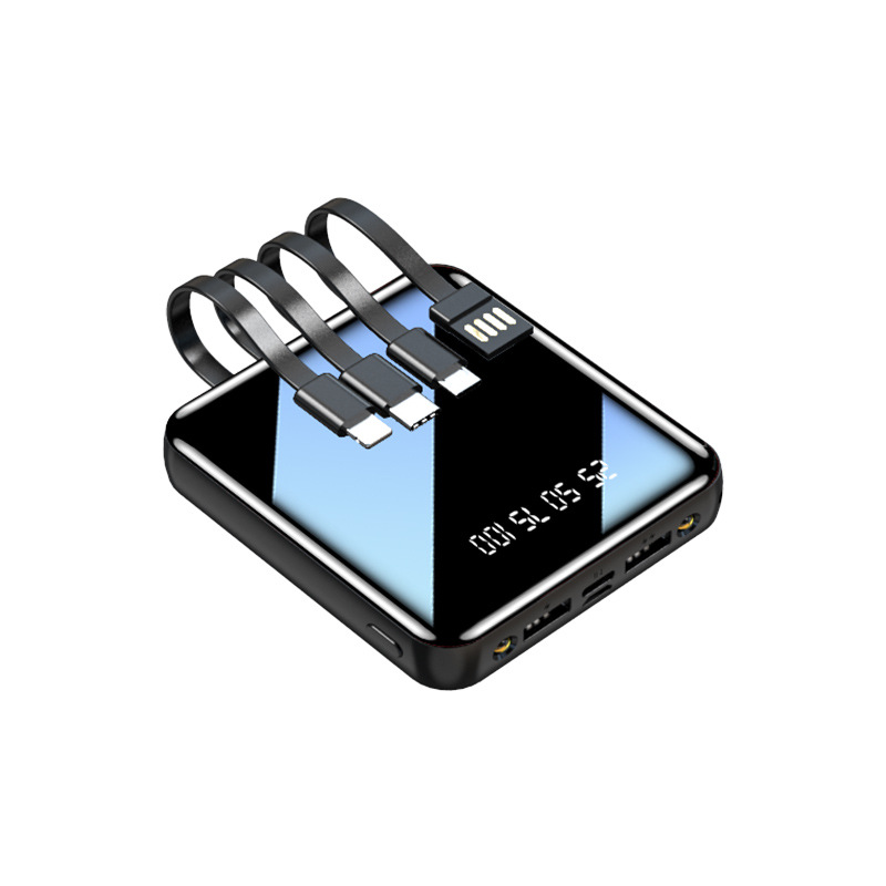 Mini comes with line large capacity charging treasure 20000 mah digital display fast charge mobile phone mobile power gift LOGO Item Picture