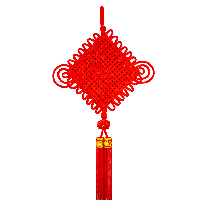 Hand-woven velvet large new style Chinese knot living room pendant, festive "Fu" character, entrance hall, housewarming Chinese knot wholesale Item Picture