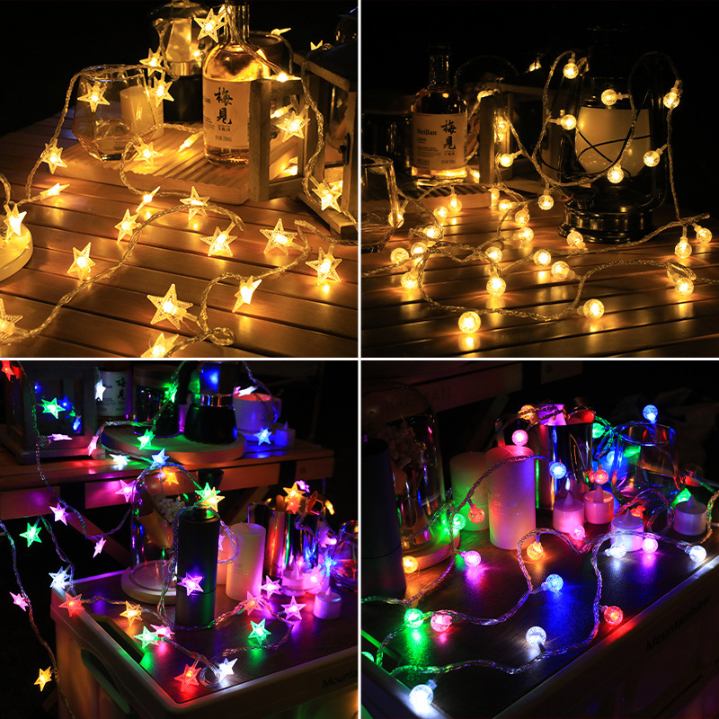 Adventure tourism outdoor camping light string, sky curtain atmosphere light string, camping tent light, low-voltage decorative lighting string Specification image