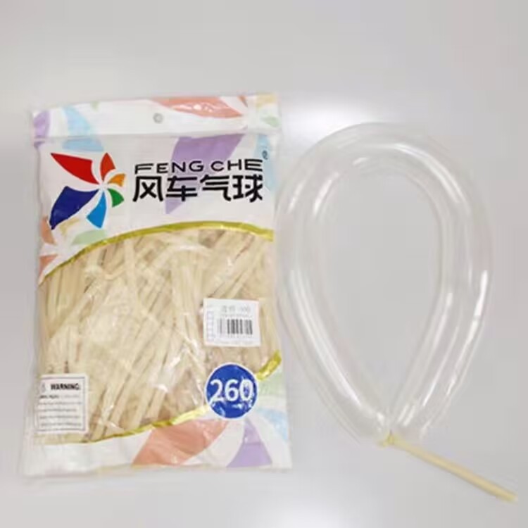 Windmill 260 long strip balloon Magic mixed color thickened shape woven strip balloon pie for wholesale sale across the street Specification image