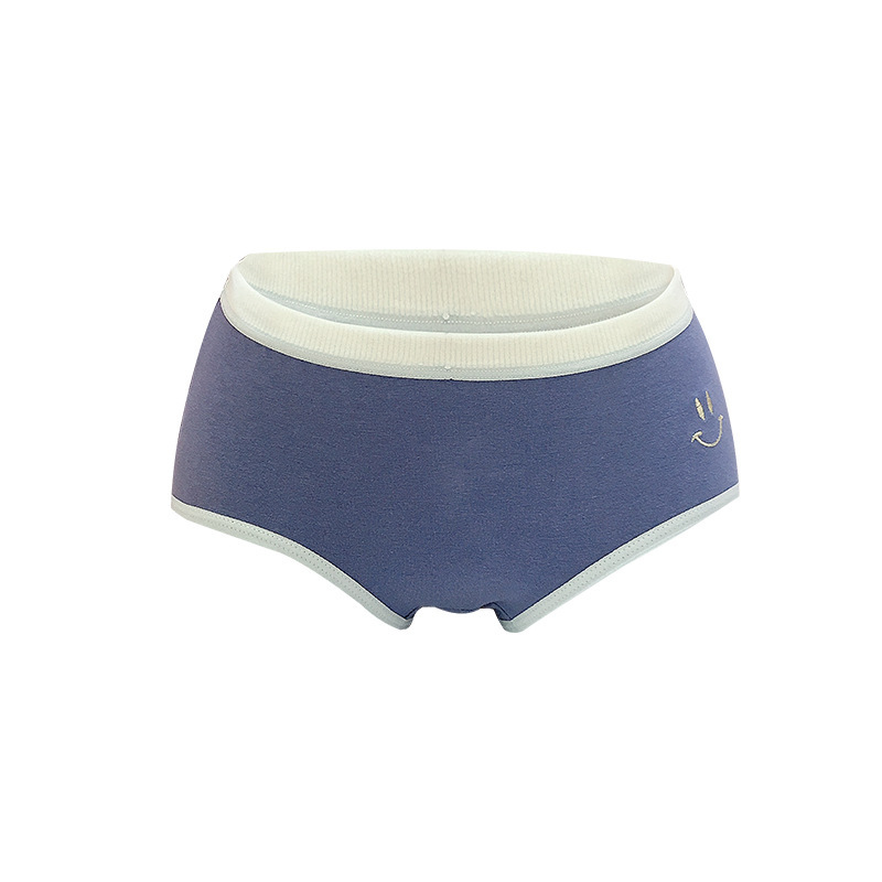 Medium size summer cotton breathable underwear girls candy color midwaist women's briefs Item Picture