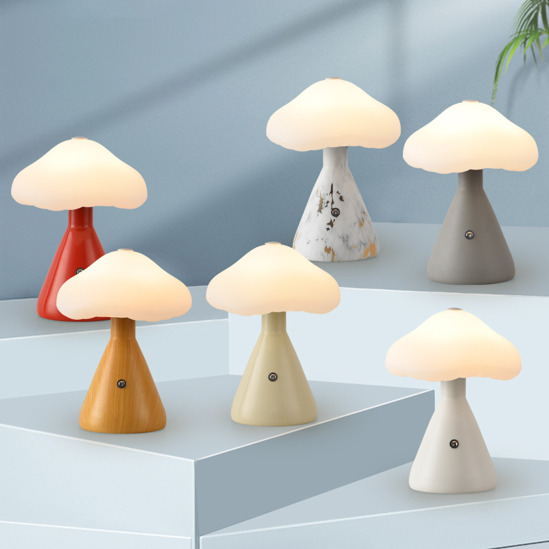 Mushroom lamp, bar lamp, camping lamp, creative touch charging lamp, atmosphere bedside, bedroom night light details Picture
