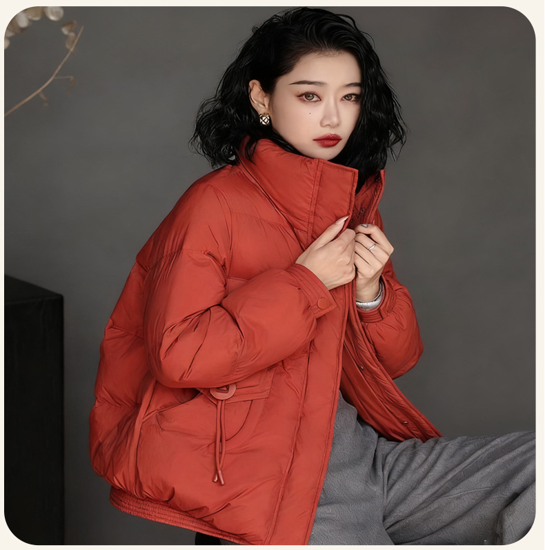 Down jacket for women 2025 Short winter coat, high-end Korean style fashionable white duck down jacket for women pic 13