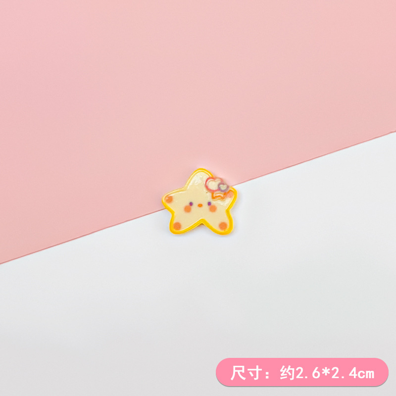 Cartoon Animal Rainbow Cloud Star Resin Accessories Diy Handmade Hairpin Accessories Patch Crocs Decoration Application Scenario