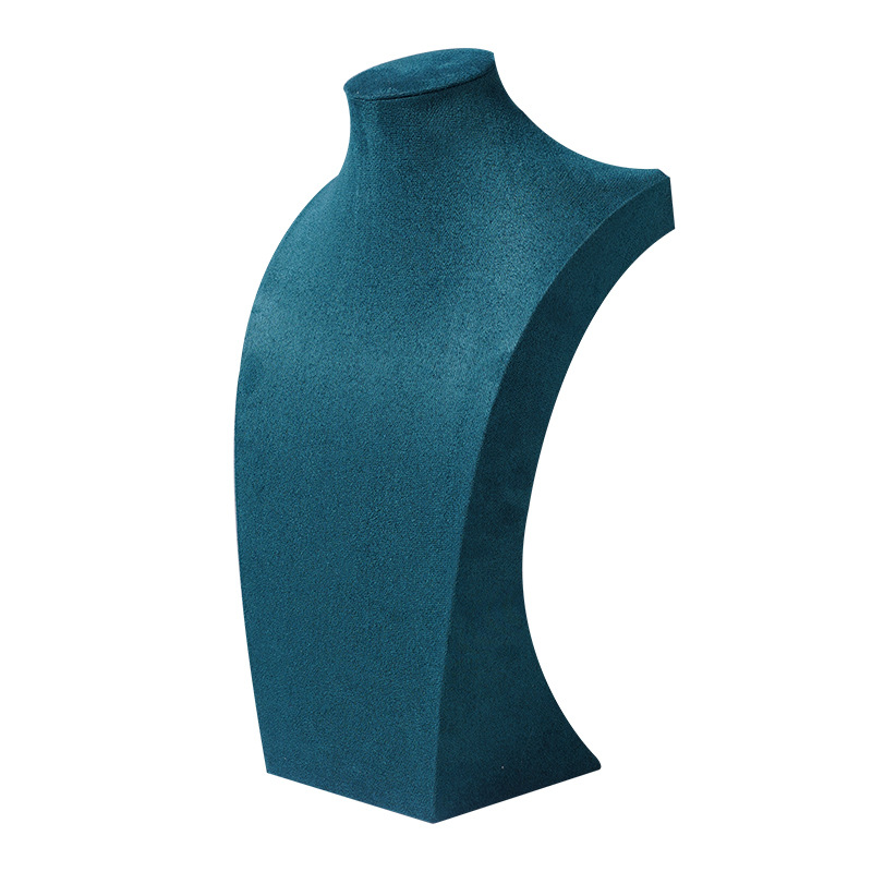 Velvet necklace display stand, portrait model jewelry stand, necklace neck model counter display prop, necklace stand Item Picture