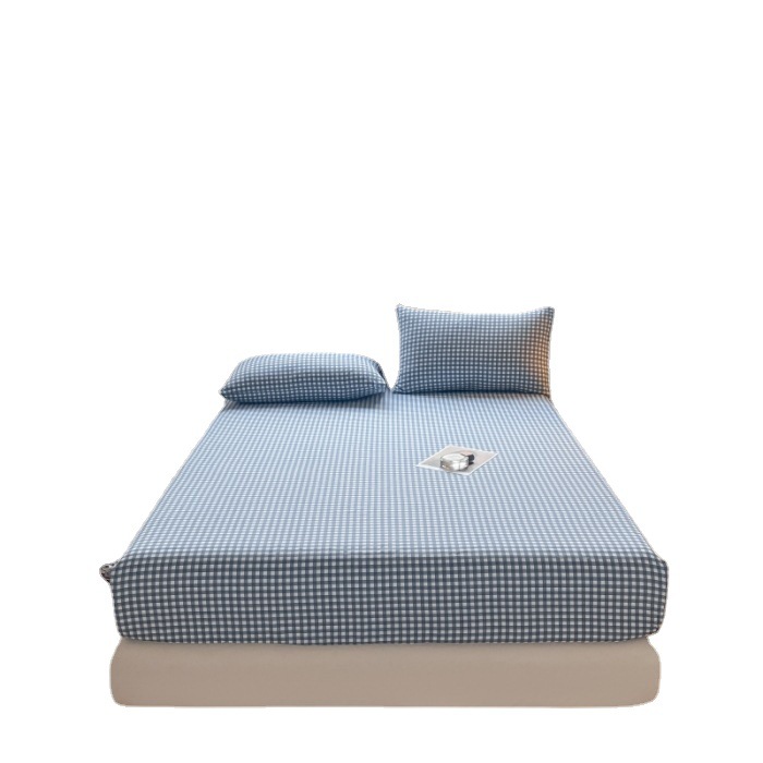 Thickened Bed Cover Single-Piece Simmons Bed Cover Protective Cover Dust Cover Mattress Cover 1.5 Solid Color Non-Slip Sheet Pillowcase Item Picture