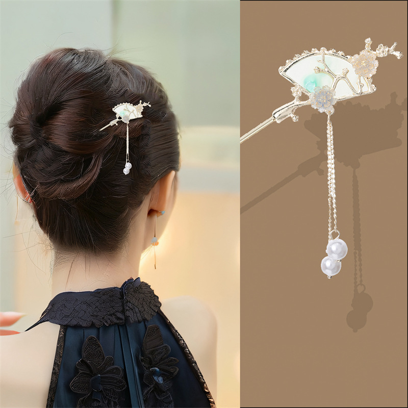 Ancient-style hairpins, new Chinese-style hairpins, simple, modern and high-end Hanfu hair accessories, daily updo hairpins, hairpins for children details Picture
