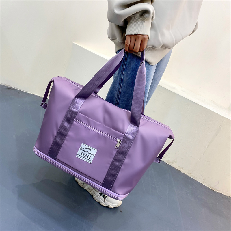 2021 nuevo doble espalda portátil crossbody triple uso bolsa de viaje de gran capacidad aislante seco y húmedo bolsa de viaje de extensión de fitness Specification image