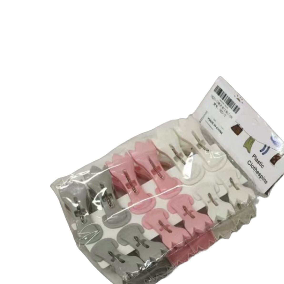 Wholesale of 12 thickened plastic strong clamps for clothes drying, windproof clamps, underwear and socks drying clamps Item Picture