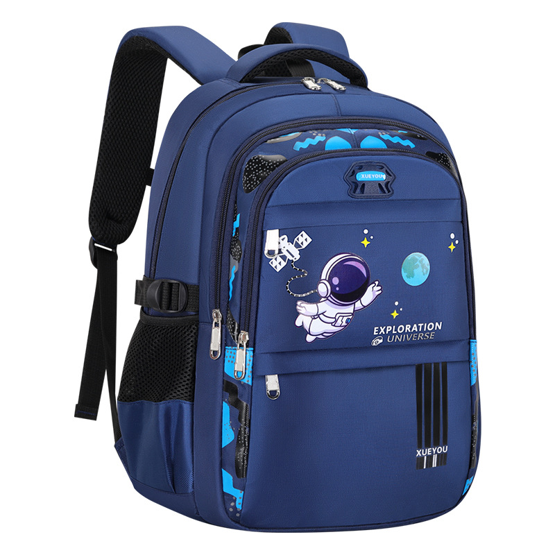 Schoolbag for primary school students in grades 1-3-9, large-capacity, high appearance level, ins lightweight backpack, space boy backpack Item Picture