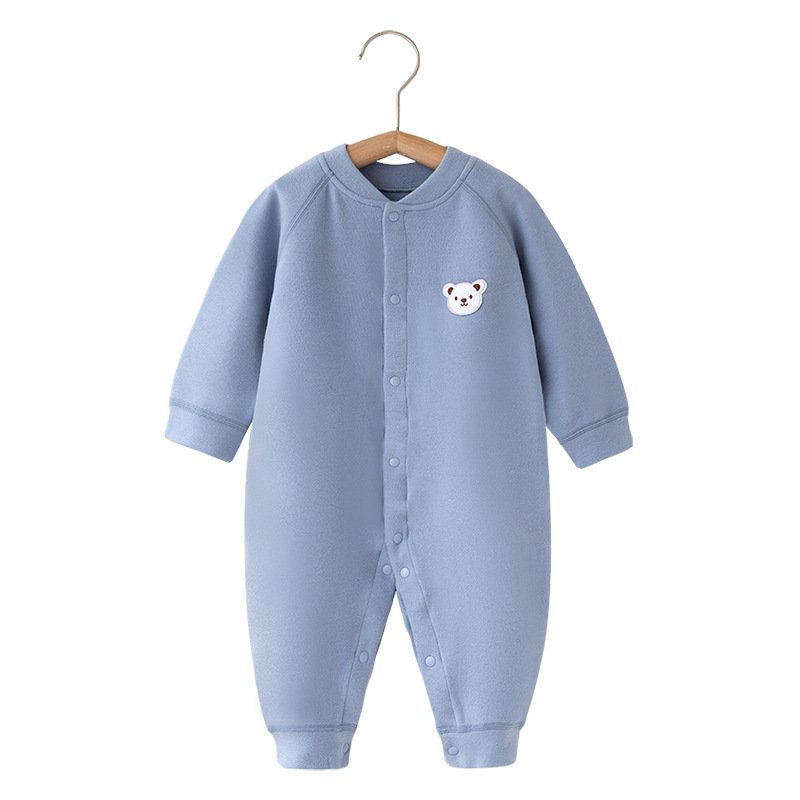 De Rong baby one-piece suit, autumn and winter clothes for babies, warm newborn base underwear, pajamas, hatching clothes and crawling clothes Item Picture