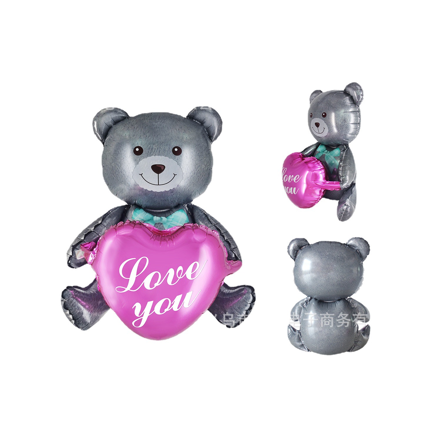 520 Valentine's Day decoration aluminum film balloon LOVE Bear jewelry store background props atmosphere scene layout Item Picture