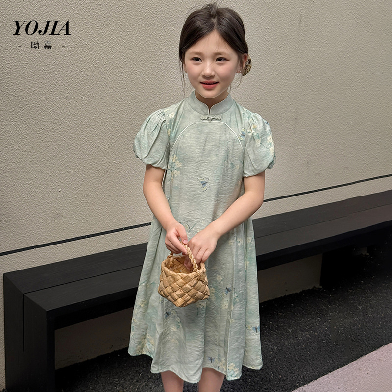 汉服男童短袖中国风/男童汉服/唐装儿童夏季中国风/汉服男童中国风/马面裙细节图