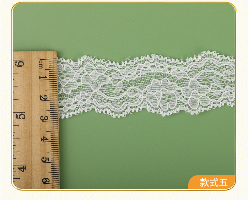 Bilateral lace trim, bone thread, nylon lace trim, elastic lace trim, exquisite lace accessories in stock pic 12