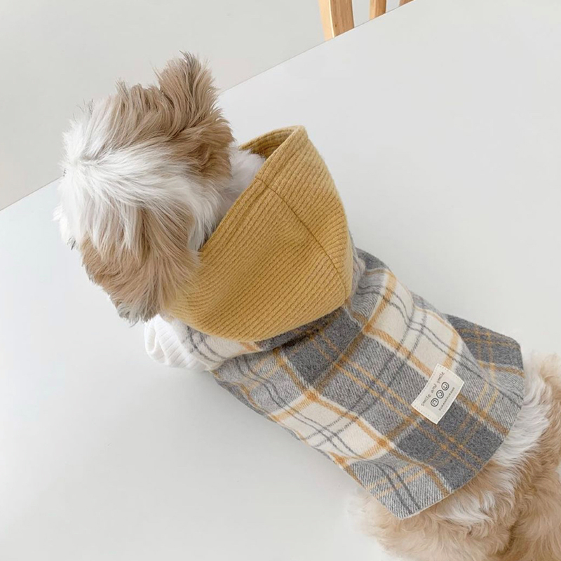 Thick cotton-padded jacket, vest, Teddy bichon, Schnauzer, small dog clothing, suitable for towing in autumn and winter Specification image