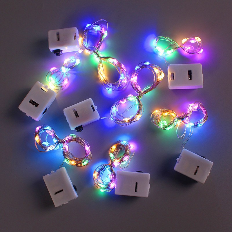 Bulk wholesale of LED button batteries, small white boxes, colorful flower light strings, Christmas tree decorations, copper wire ambient light strings Specification image