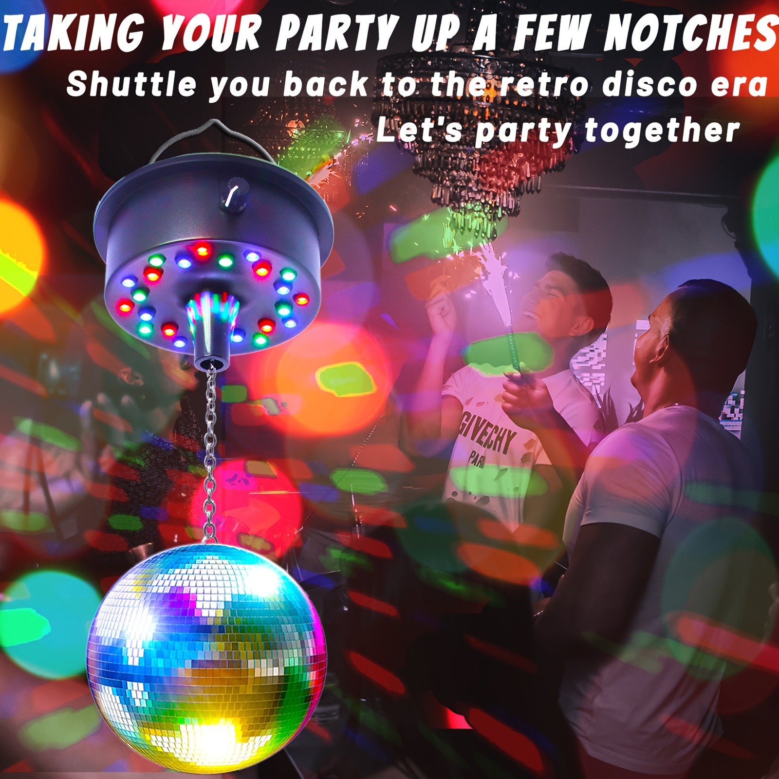 Remote-controlled Disco light stage sound control motor rotation with Bluetooth speaker Christmas glass lens table laser ball light Application Scenario